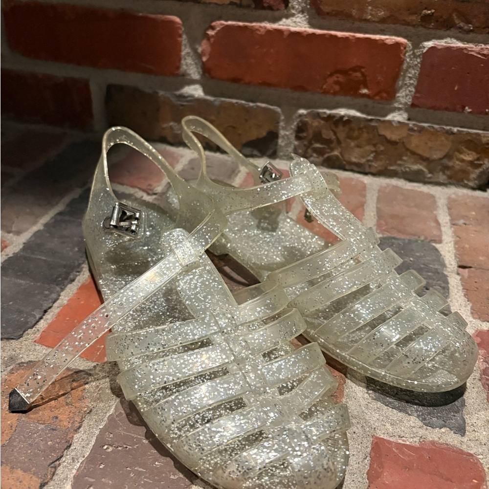 SO Women's Glitter Sandals - Clear